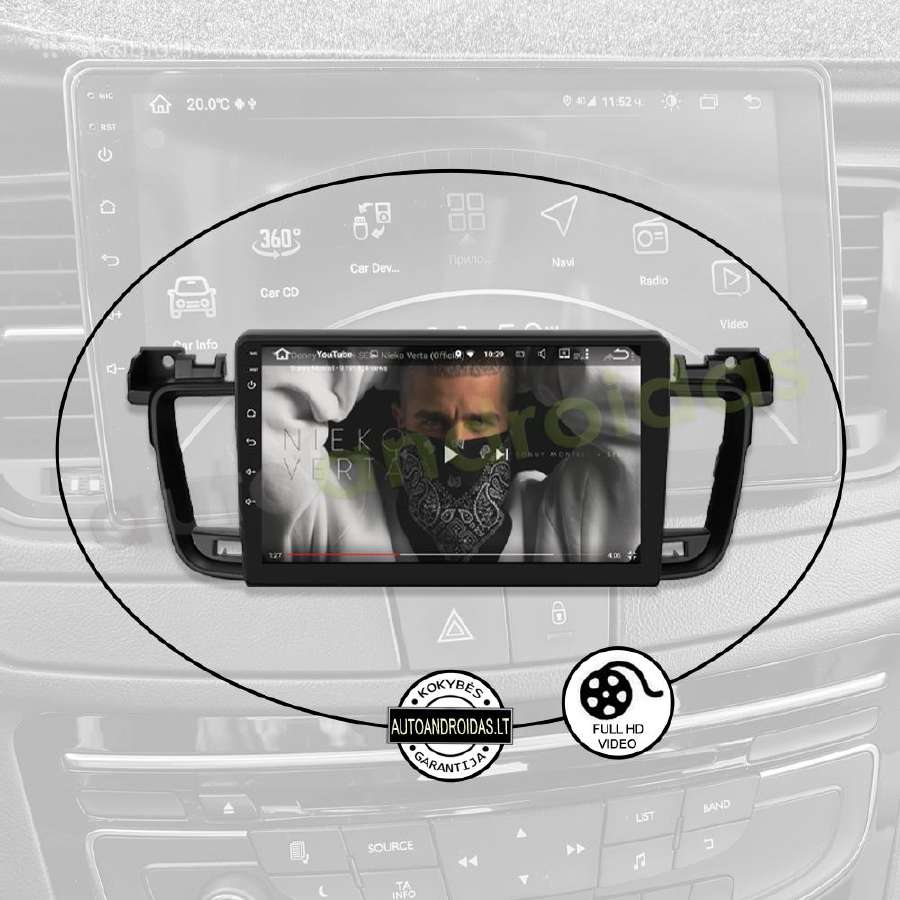 Peugeot 508 2011-17 Android multimedia GPS/WiFi/bt - nuotraukos Nr. 9