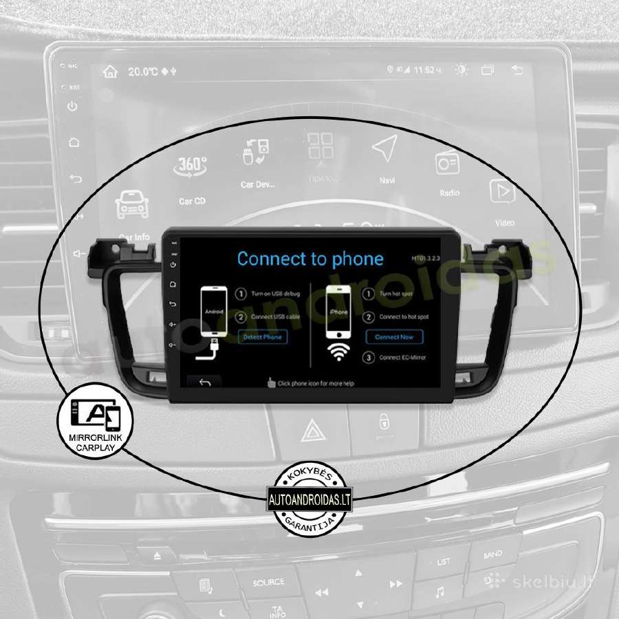 Peugeot 508 2011-17 Android multimedia GPS/WiFi/bt - nuotraukos Nr. 10