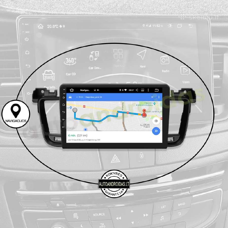 Peugeot 508 2011-17 Android multimedia GPS/WiFi/bt - nuotraukos Nr. 11