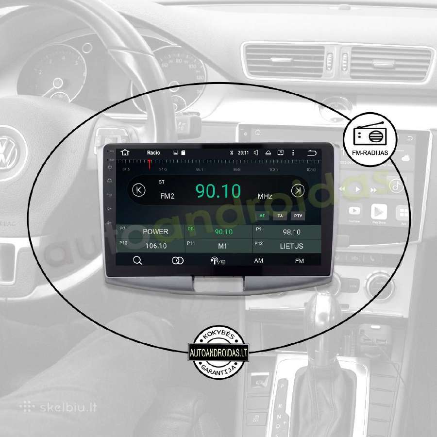 Vw passat B6, B7,cc 2011-15 Android multimedia GPS - nuotraukos Nr. 4