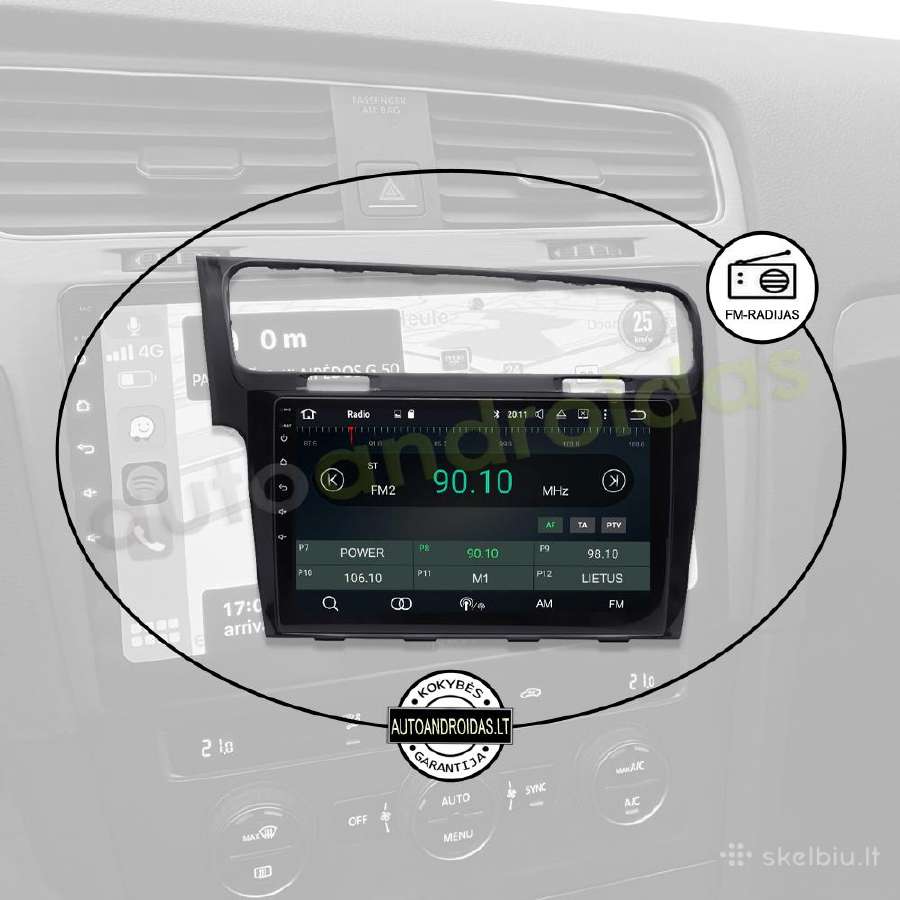 Golf 7 2011-21 Android multimedia Usb/GPS/WiFi/bt - nuotraukos Nr. 4