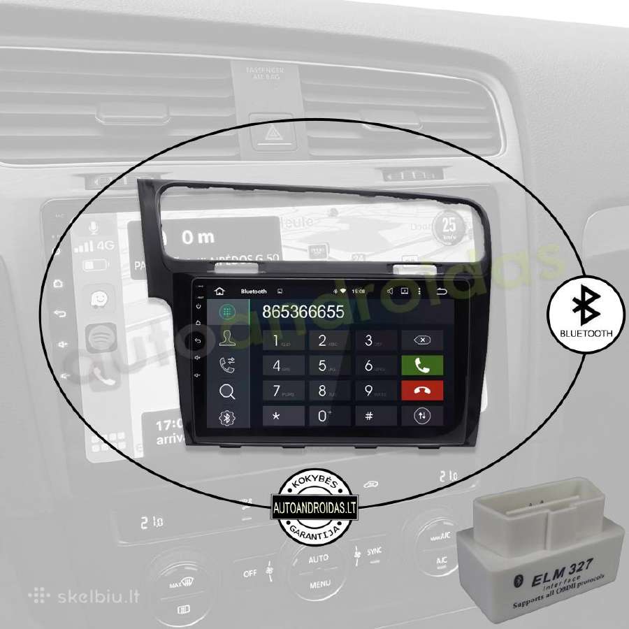 Golf 7 2011-21 Android multimedia Usb/GPS/WiFi/bt - nuotraukos Nr. 5