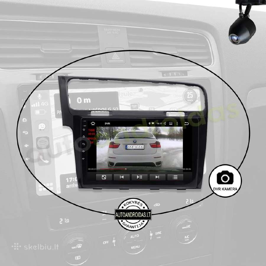 Golf 7 2011-21 Android multimedia Usb/GPS/WiFi/bt - nuotraukos Nr. 8