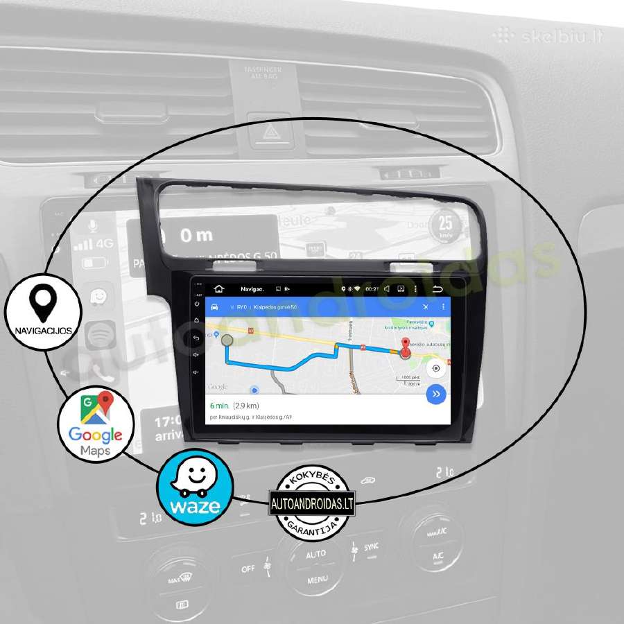 Golf 7 2011-21 Android multimedia Usb/GPS/WiFi/bt - nuotraukos Nr. 11