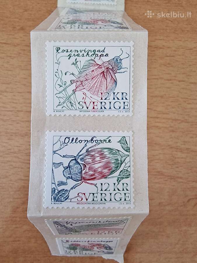 Pašto ženklai Švedija 12 Kr (8 vnt.) Sverige 12 Kr