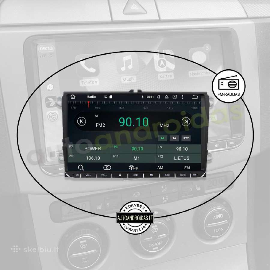 Vw, Skoda, Seat 2003-15 Android multimedia Usb/GPS - nuotraukos Nr. 4