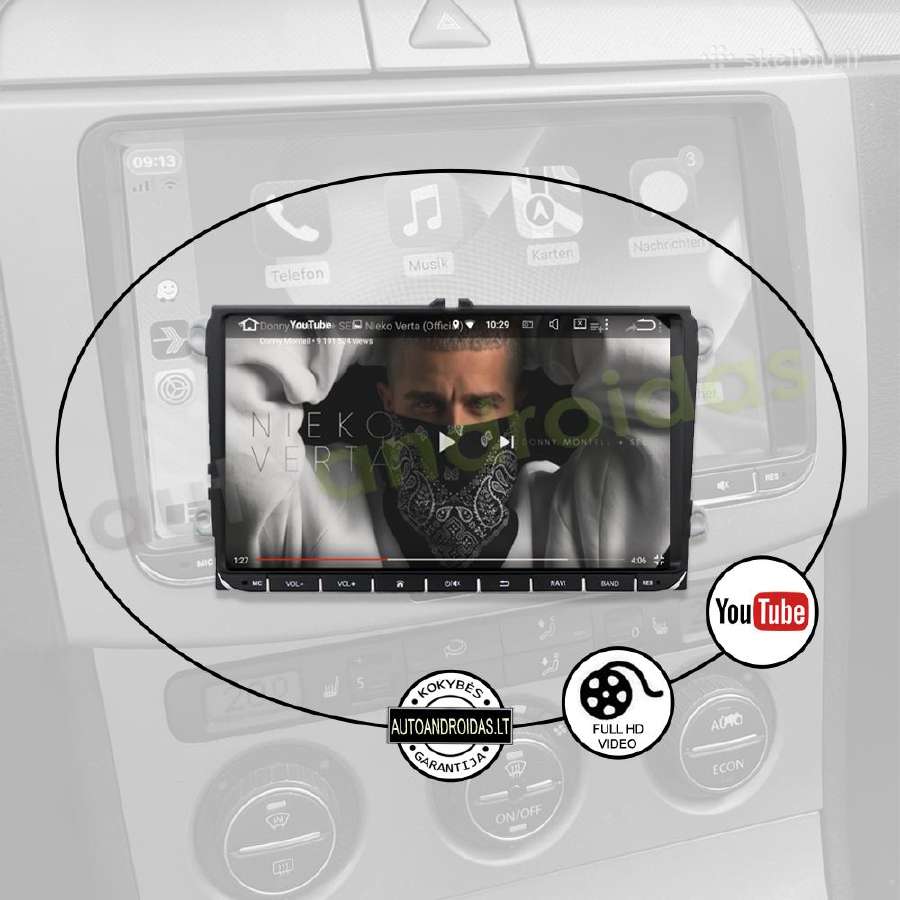 Vw, Skoda, Seat 2003-15 Android multimedia Usb/GPS - nuotraukos Nr. 9