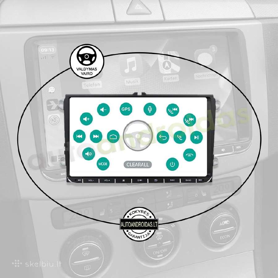 Vw, Skoda, Seat 2003-15 Android multimedia Usb/GPS - nuotraukos Nr. 12