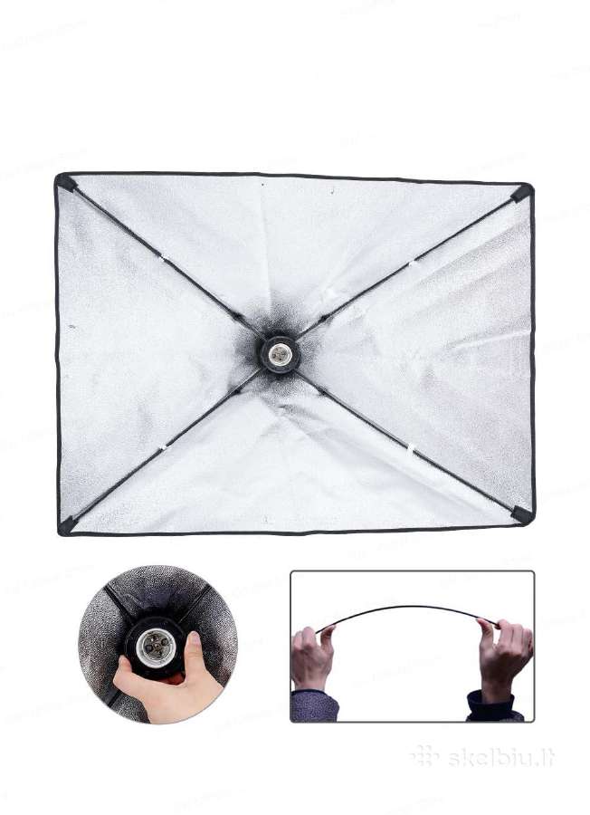 Foto studijos rinkinys su trimis 135w softbox - nuotraukos Nr. 5