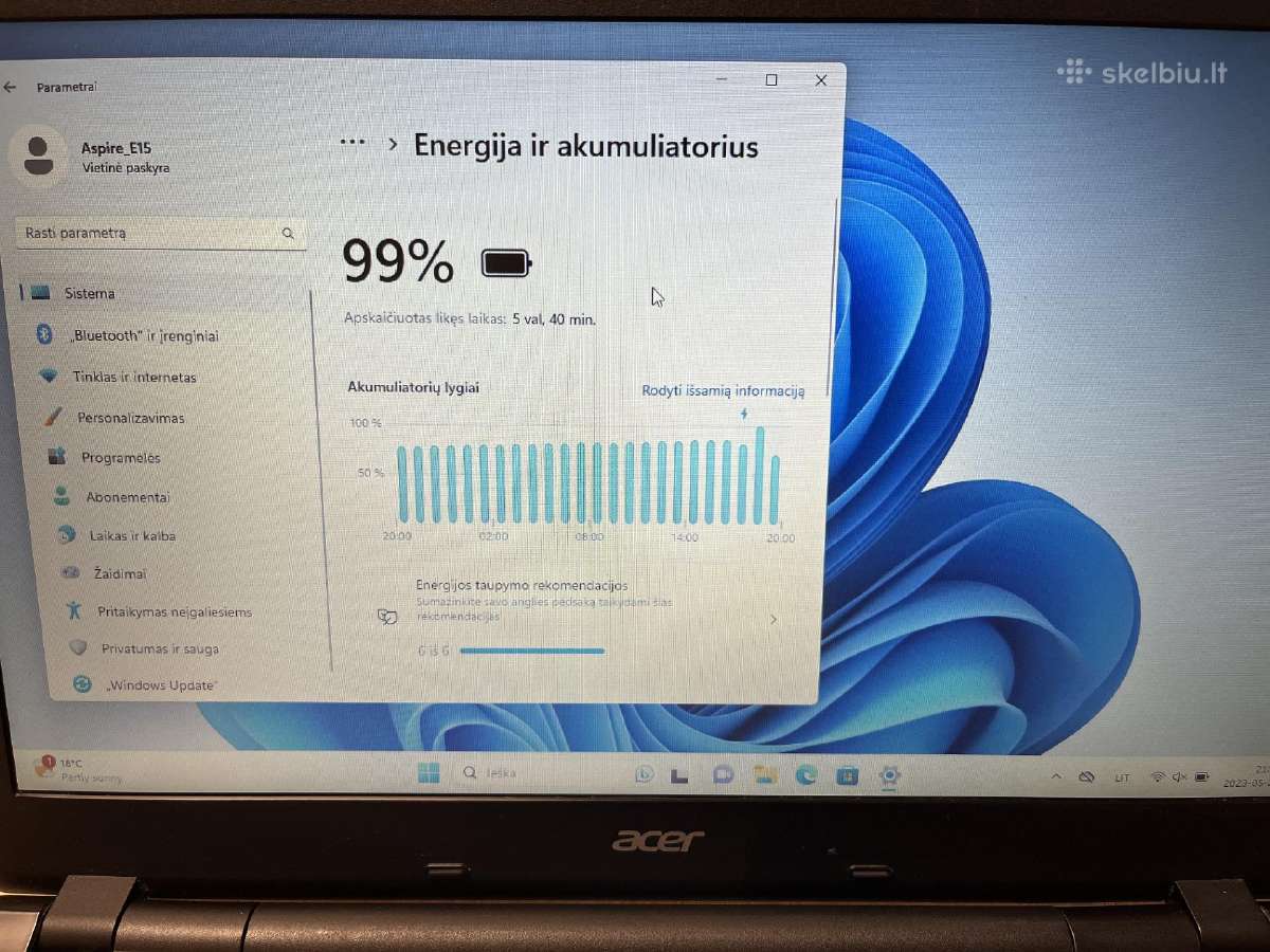 Nešiojamas kompiuteris Acer Aspire E5-571g, i7 - nuotraukos Nr. 4