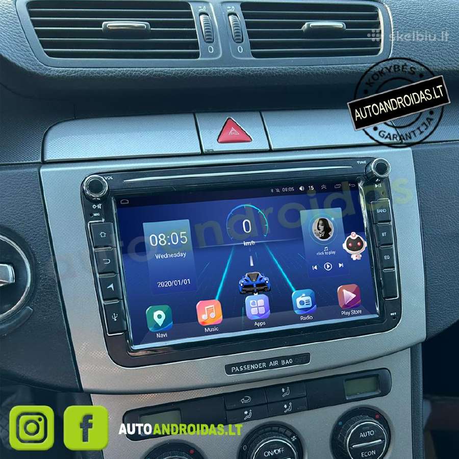Vw Golf Passat Touran Tiguan Android multimedia - nuotraukos Nr. 2