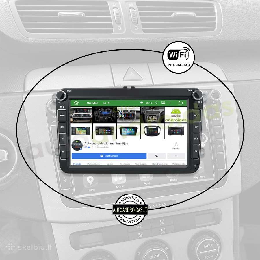 Vw Golf Passat Touran Tiguan Android multimedia - nuotraukos Nr. 4