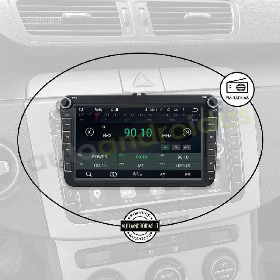 Vw Golf Passat Touran Tiguan Android multimedia - nuotraukos Nr. 5