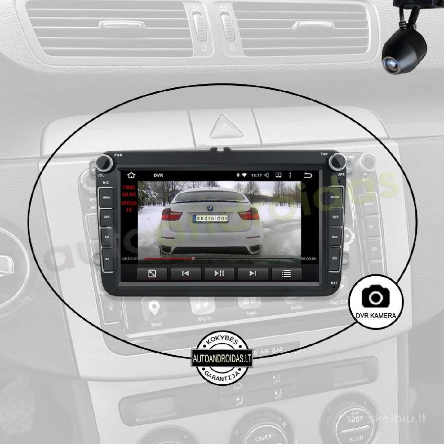 Vw Golf Passat Touran Tiguan Android multimedia - nuotraukos Nr. 9