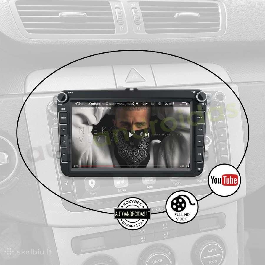 Vw Golf Passat Touran Tiguan Android multimedia - nuotraukos Nr. 10