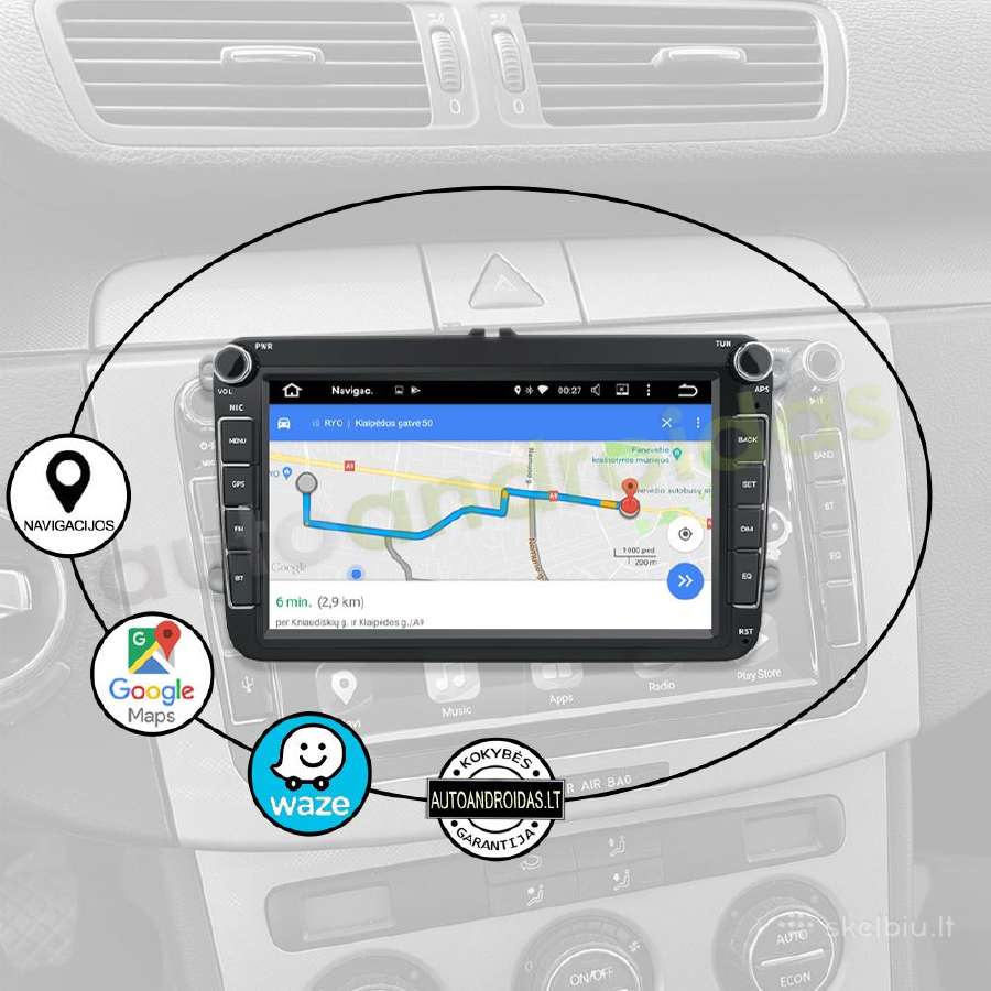 Vw Golf Passat Touran Tiguan Android multimedia - nuotraukos Nr. 12