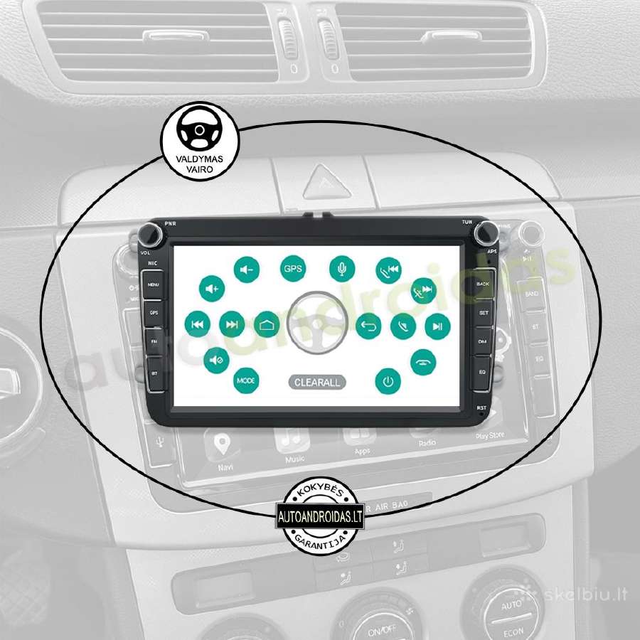 Vw Golf Passat Touran Tiguan Android multimedia - nuotraukos Nr. 13