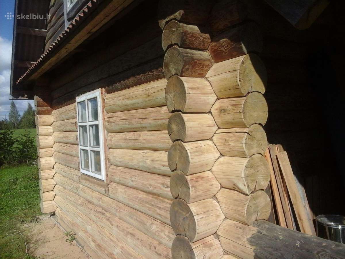 Medinių-rąstinių namų šlifavimas,dažymas. - nuotraukos Nr. 38