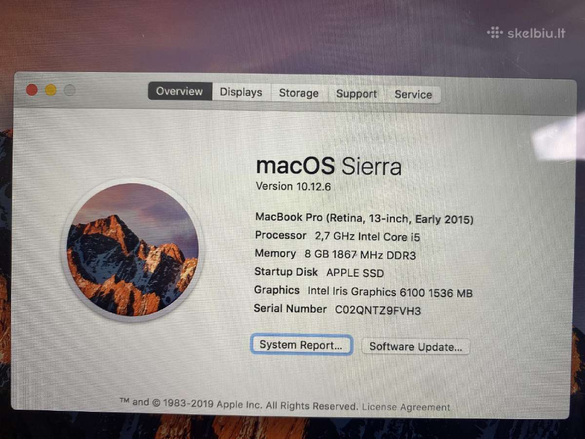 MacBook Pro Retina 13 Early 2015 - nuotraukos Nr. 4