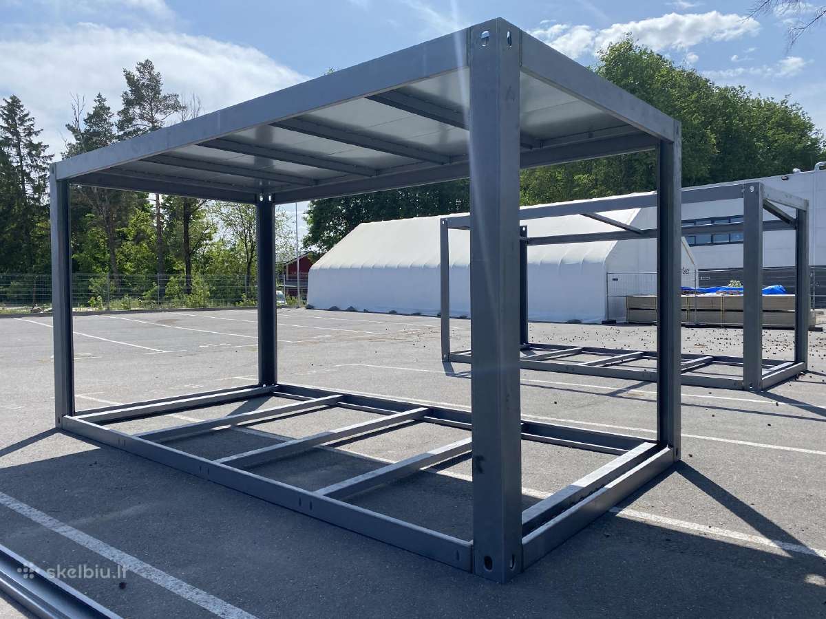Pastiprinta modulinė konstrukcija 6x3x3 su stogu - nuotraukos Nr. 5