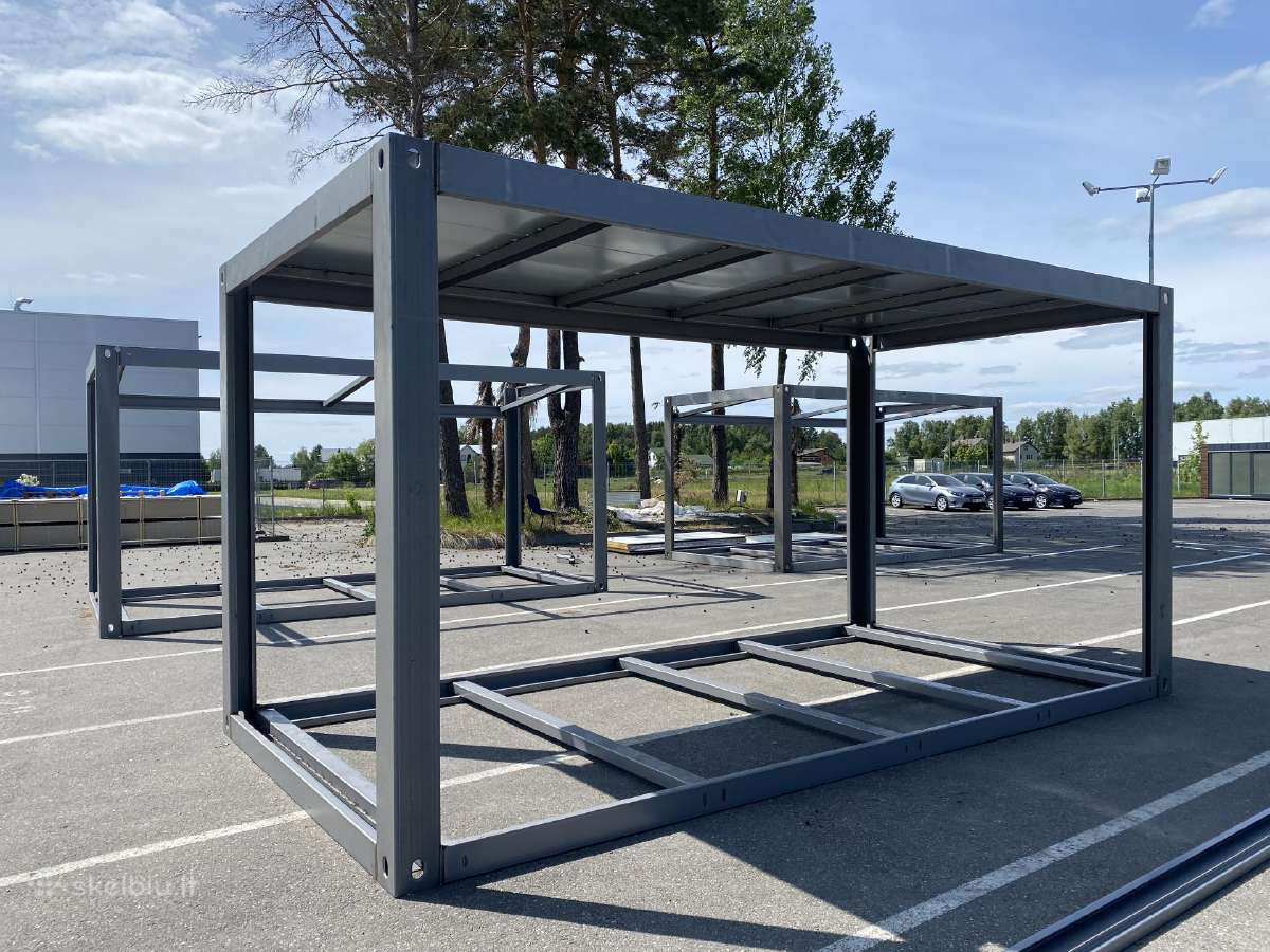 Pastiprinta modulinė konstrukcija 6x3x3 su stogu - nuotraukos Nr. 6