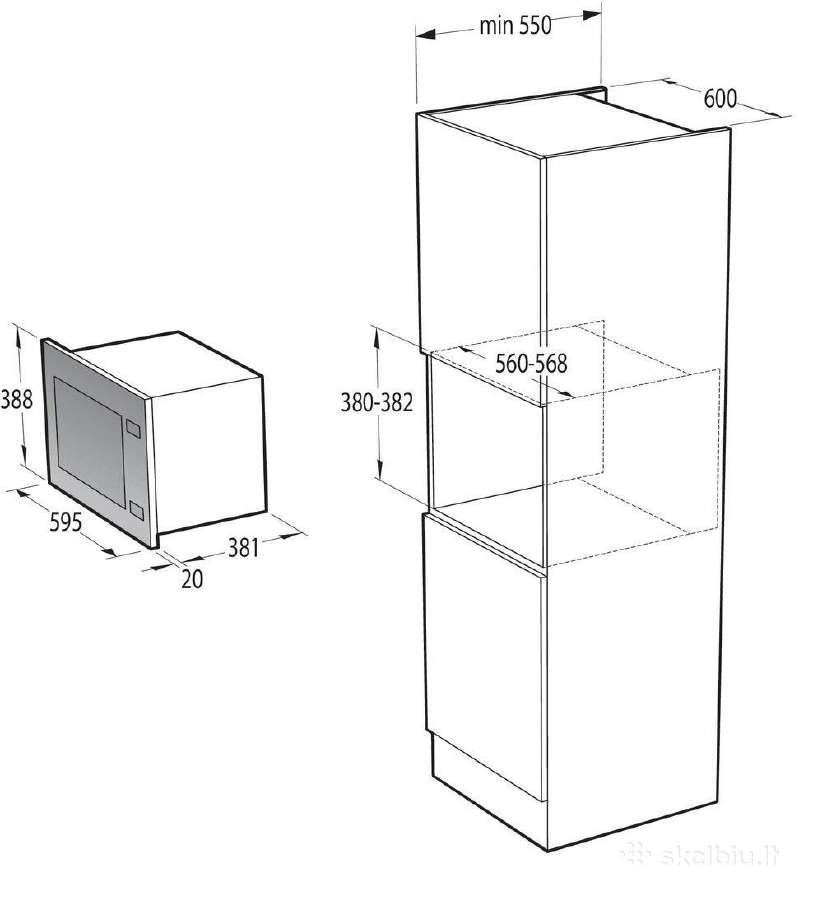 Mikrobangų krosnelė su griliu Gorenje Bm251sg2wg - nuotraukos Nr. 5