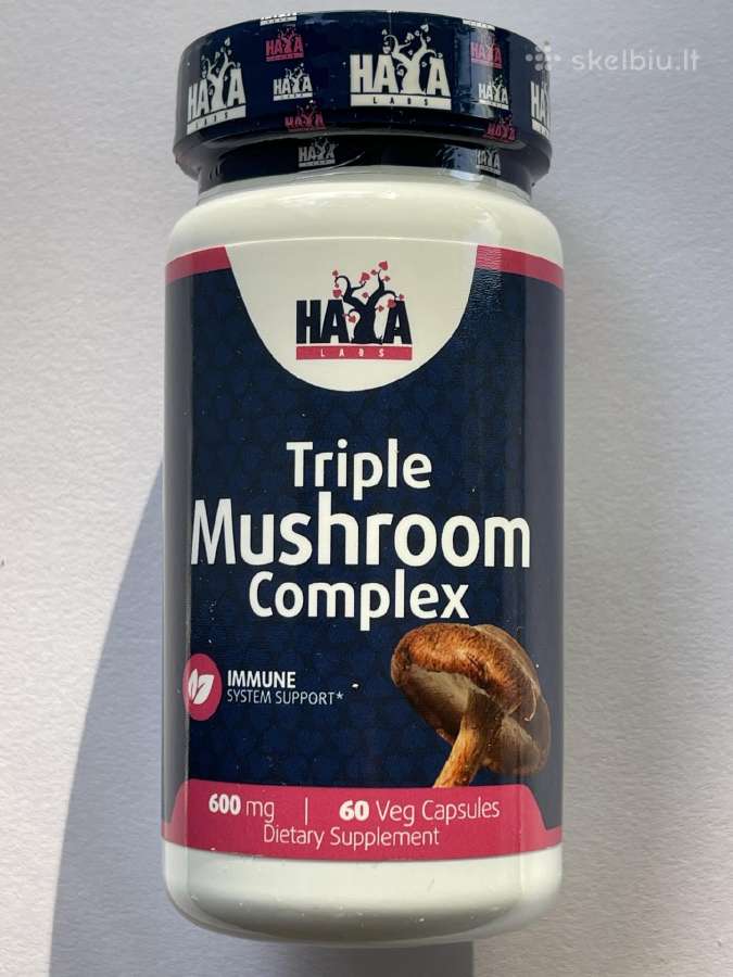 Shiitake Maitake Reishi 600mg/60kap Triple Complex Skelbiu.lt