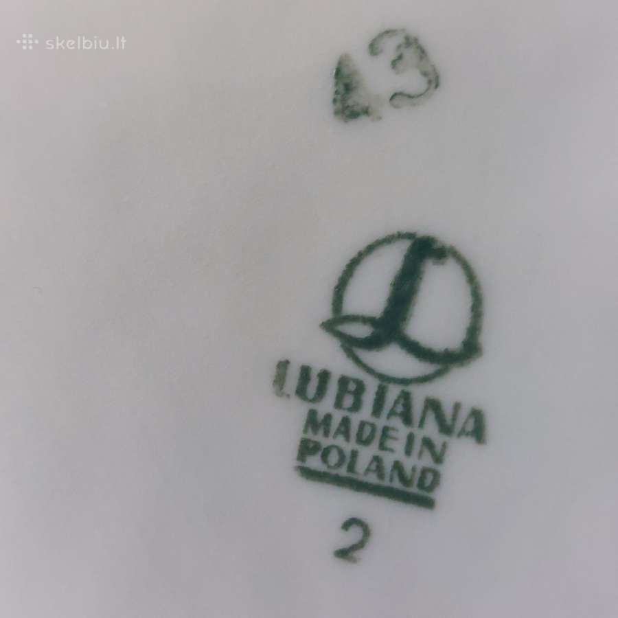 Lenkiška porcelianinė suvenyrinė peleninė . - nuotraukos Nr. 7