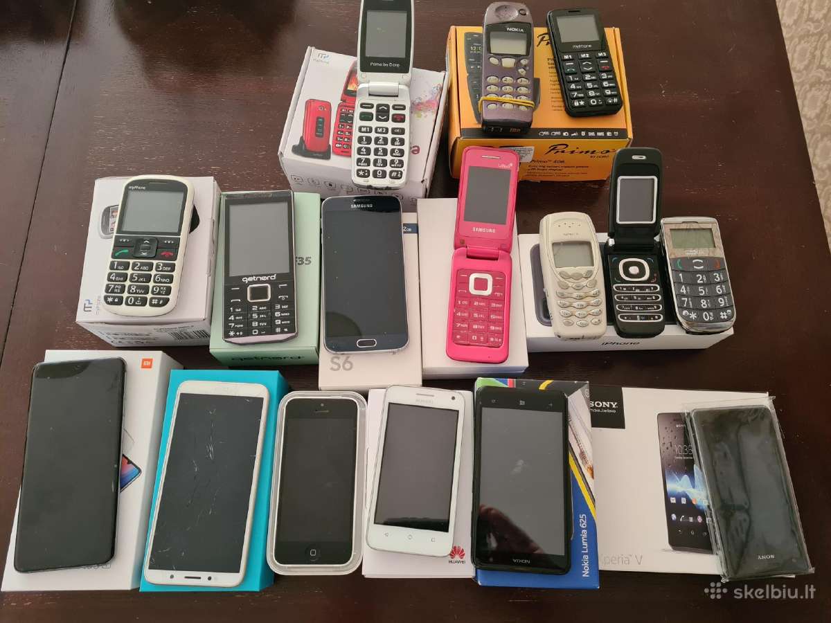 Įvairūs telefonai kolekcionavimui