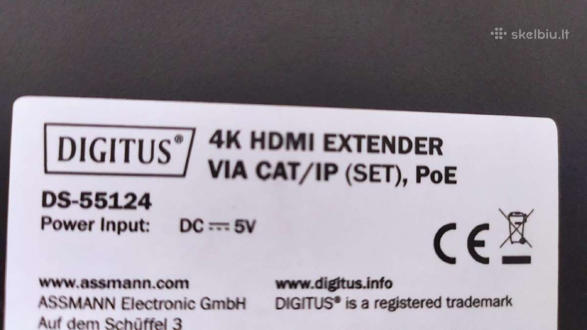 Digitus 4k hdmi extender ds 55124 - nuotraukos Nr. 2