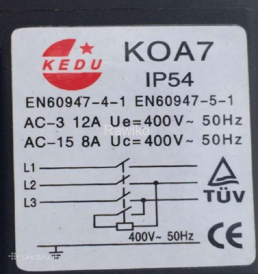 Variklio paleidimo blokas/jungiklis 230v ir 400v - nuotraukos Nr. 5