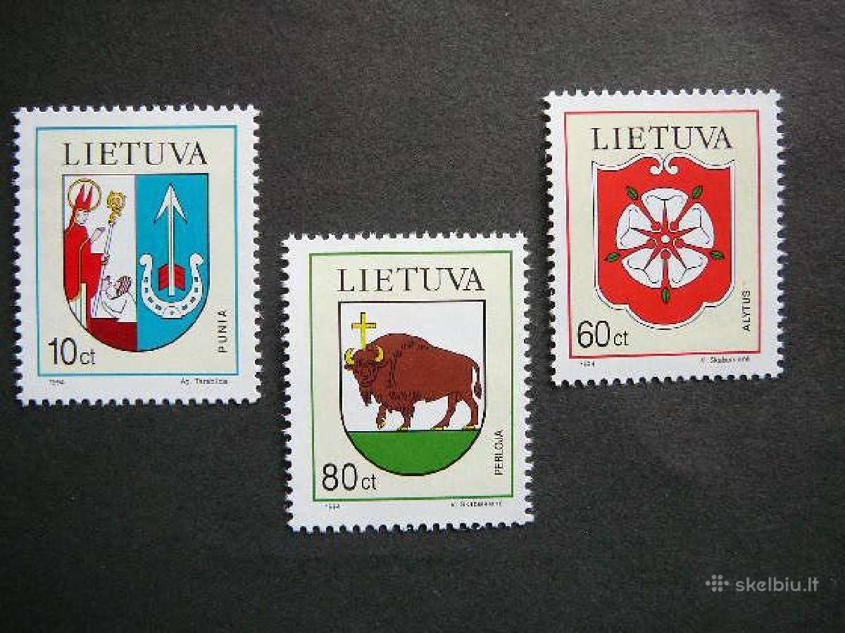 Lietuva 1994 Miestu herbai svarus lit563/5S