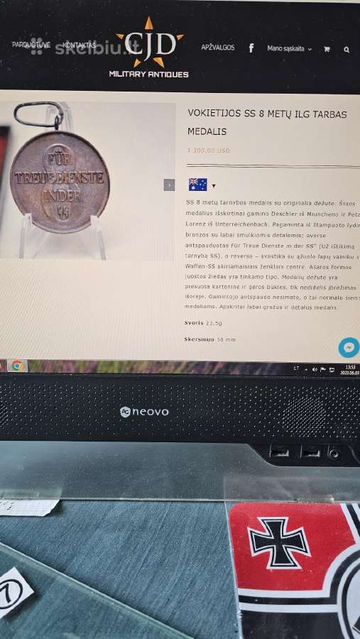 Retas apdovanojimas už 8 metus Ss tarnyboje. - nuotraukos Nr. 12