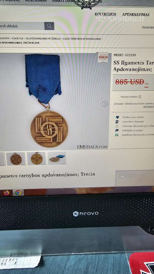 Retas apdovanojimas už 8 metus Ss tarnyboje. - nuotraukos Nr. 13