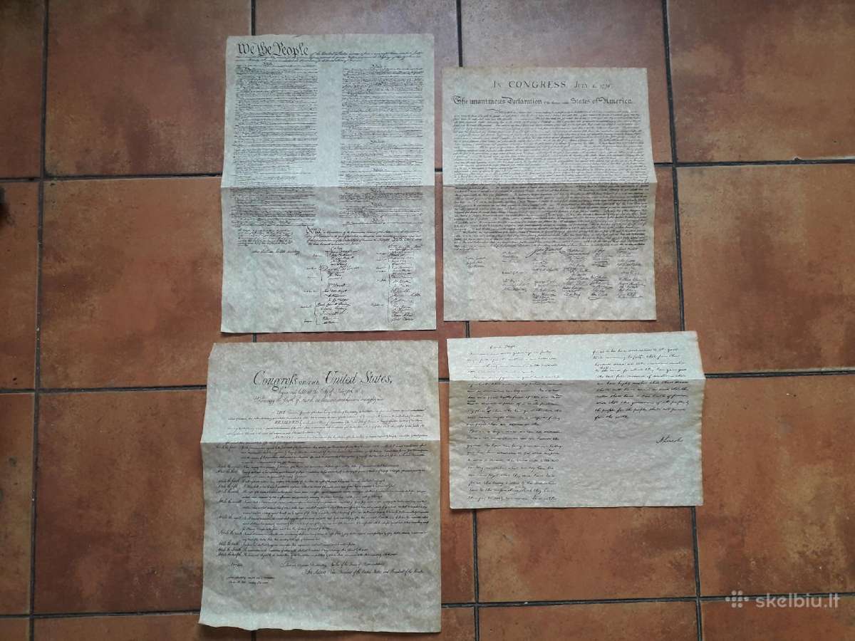 Svarbiausi JAV dokumentai. Replikos.