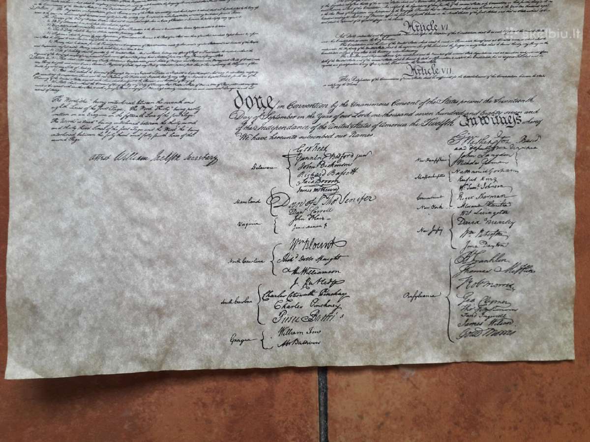 Svarbiausi JAV dokumentai. Replikos. - nuotraukos Nr. 3