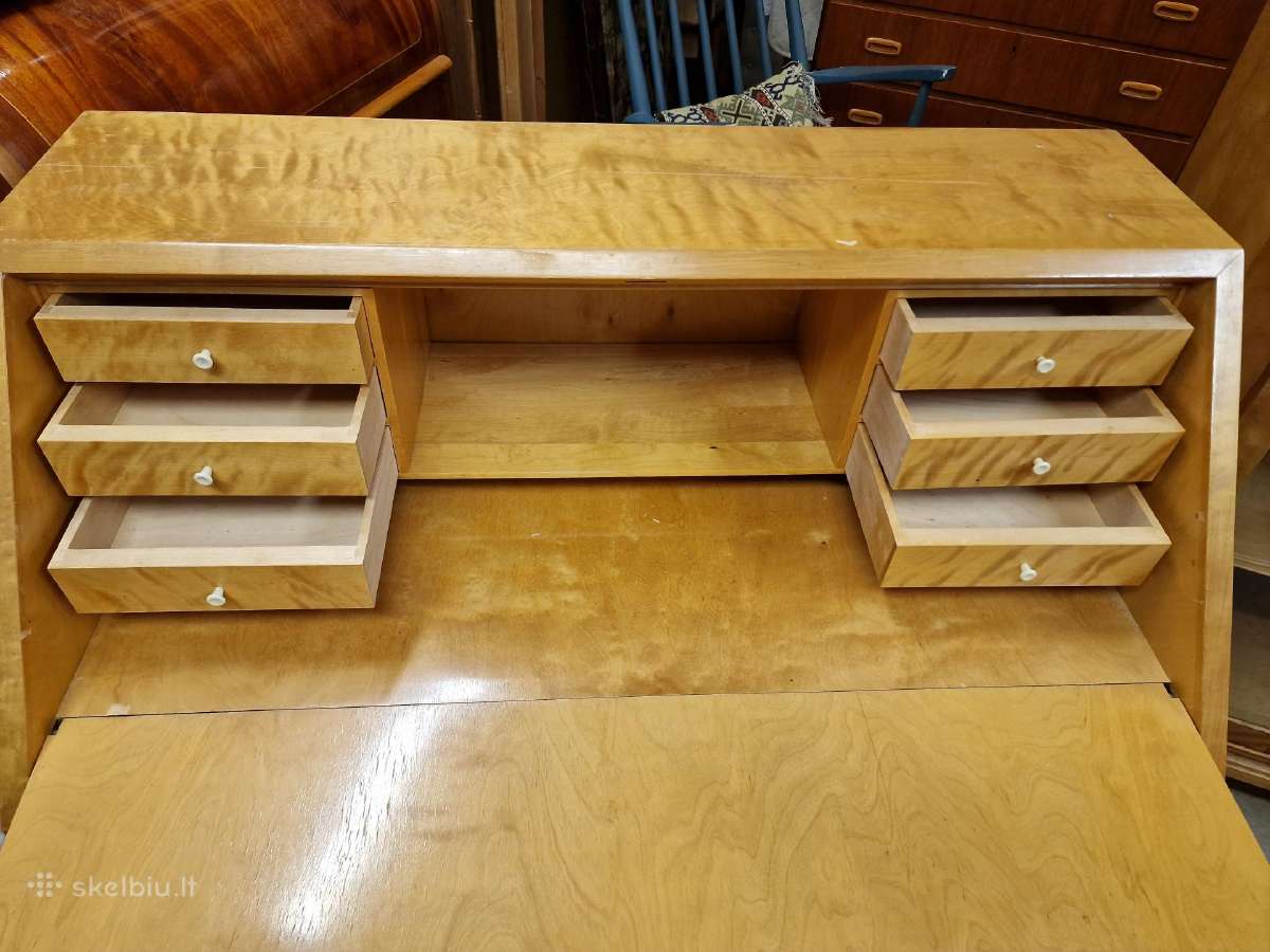Vintažinis mid century sekreteras - nuotraukos Nr. 15