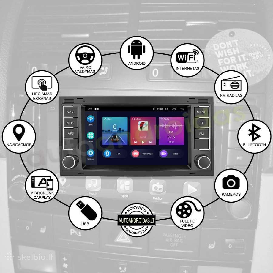 Vw Touareg 2004-11 Android multimedia Usb/GPS - nuotraukos Nr. 2