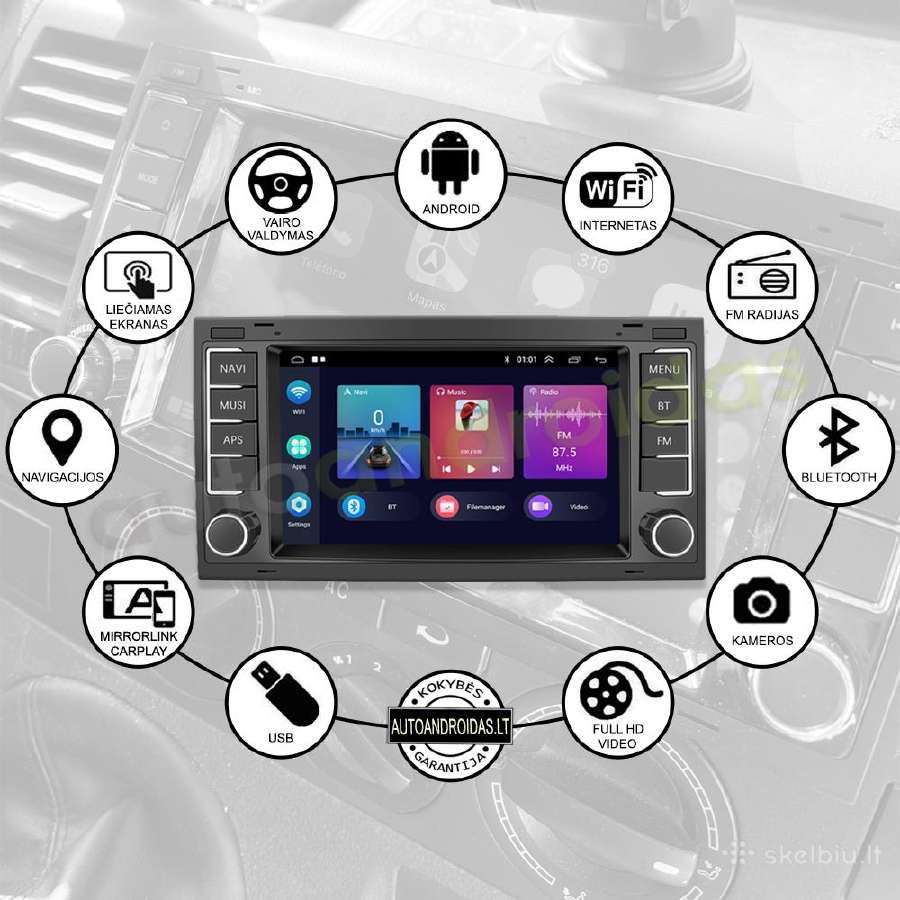 Multivan T5 Transporter Android multimedia GPS/bt - nuotraukos Nr. 2