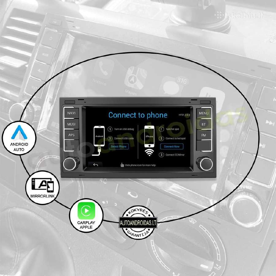 Multivan T5 Transporter Android multimedia GPS/bt - nuotraukos Nr. 10