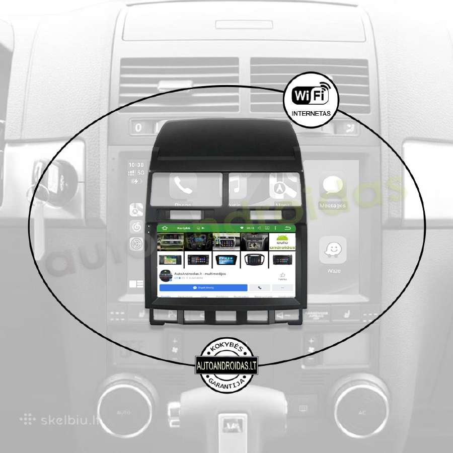 Volkswagen Touareg 2004-11 Android multimedia GPS - nuotraukos Nr. 3