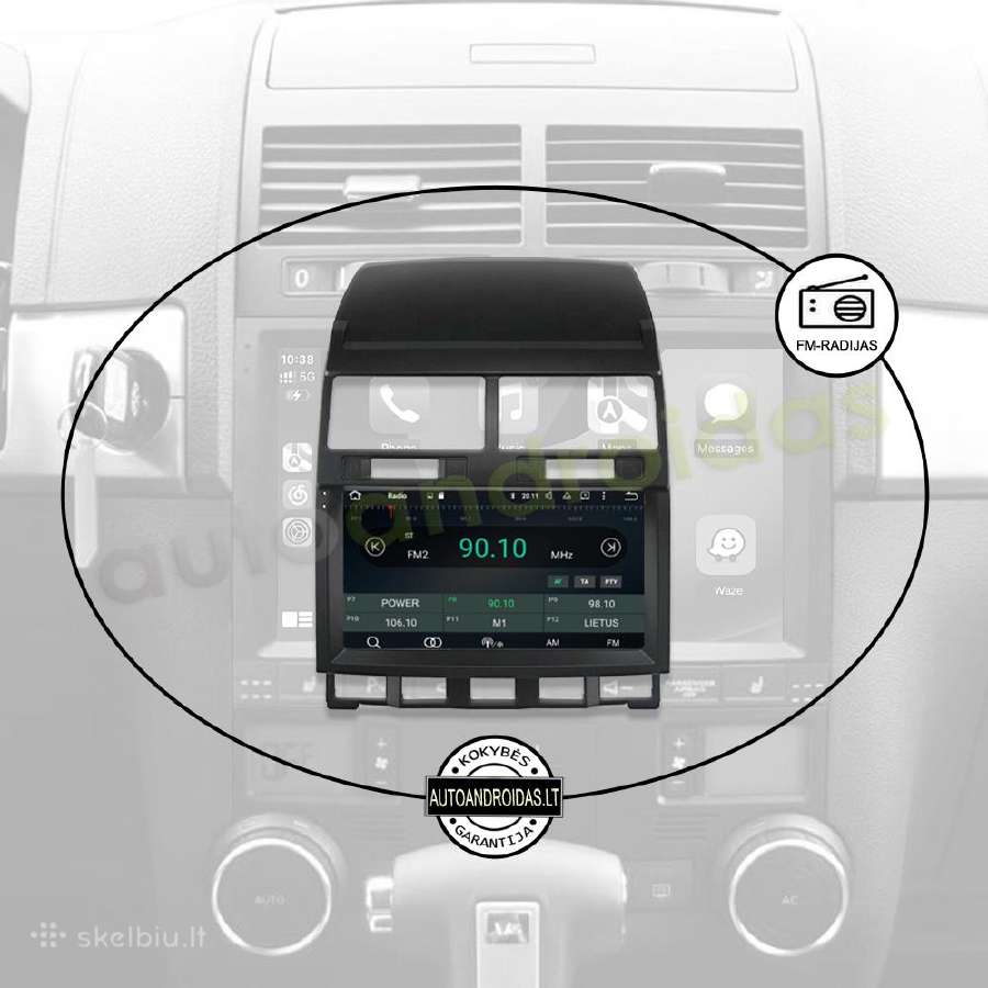 Volkswagen Touareg 2004-11 Android multimedia GPS - nuotraukos Nr. 4