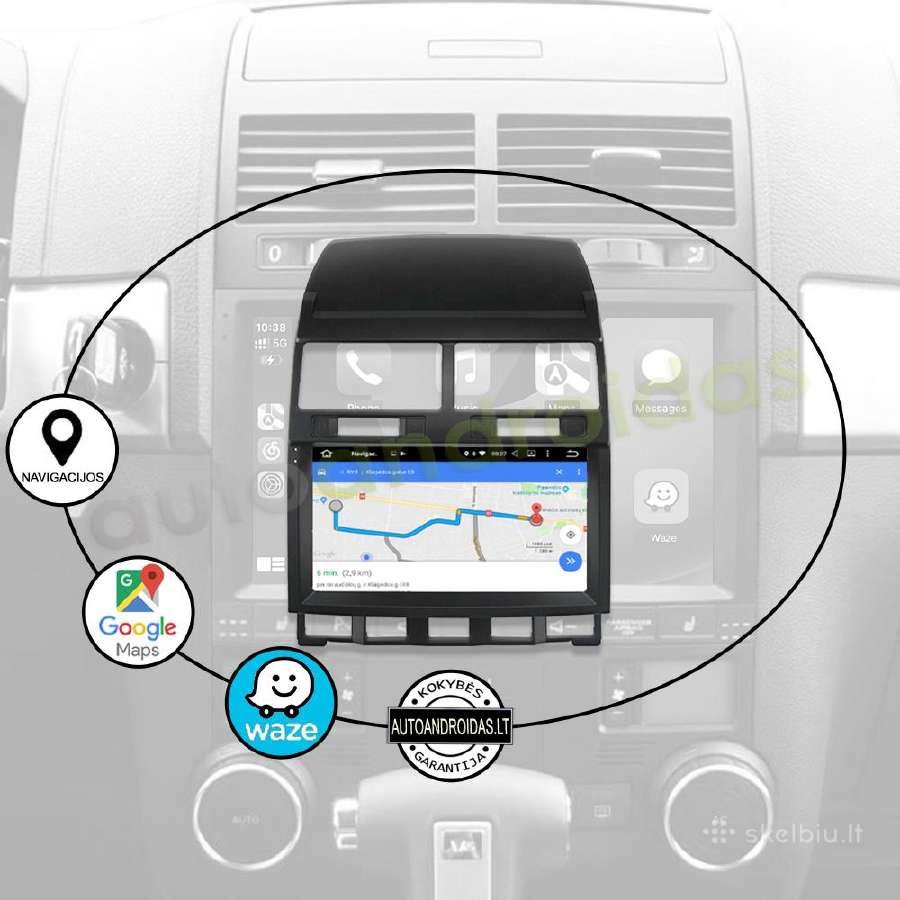 Volkswagen Touareg 2004-11 Android multimedia GPS - nuotraukos Nr. 11