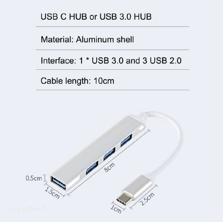 MacBook Pro, iPad Hub Type-c HD-4k, Hdmi Nauji - nuotraukos Nr. 25