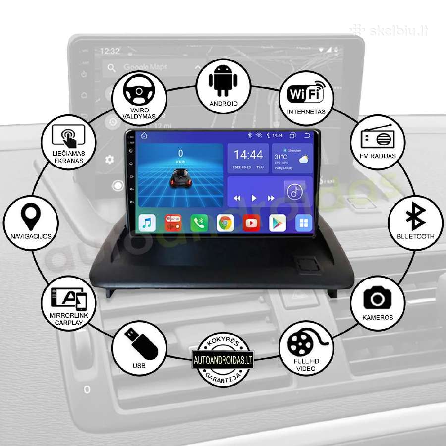 Volvo C30 S40 C70 2006-12 Android multimedia GPS - nuotraukos Nr. 2