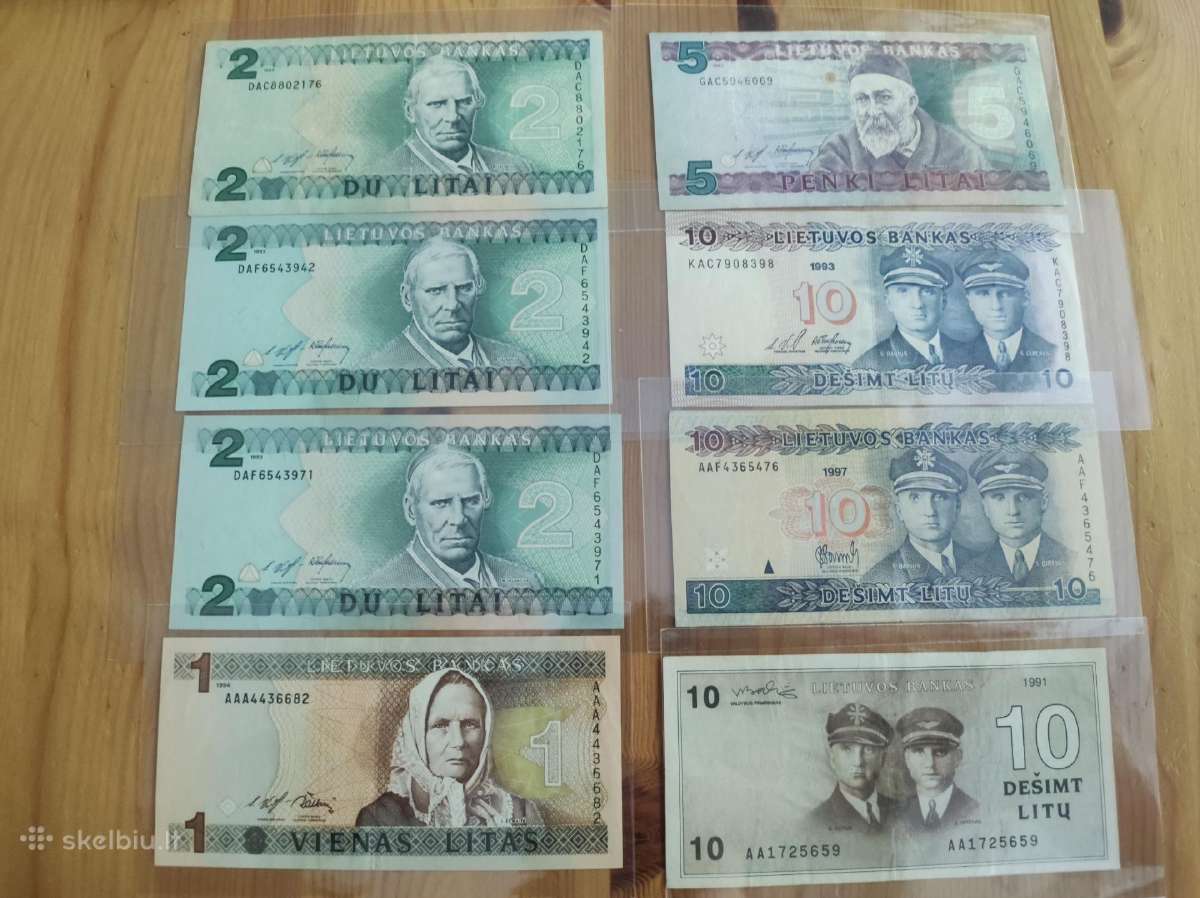 Įvairūs litų banknotai