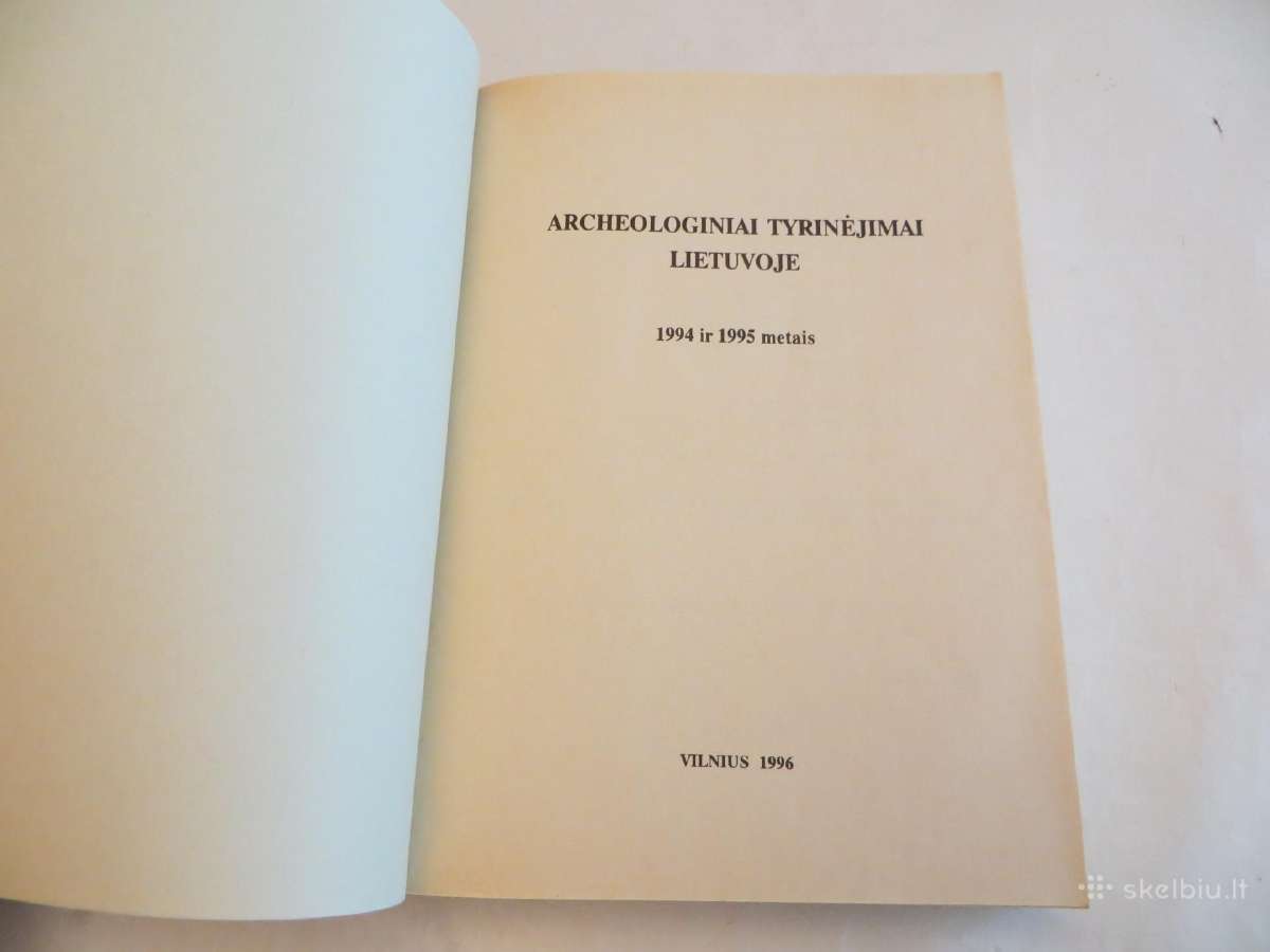 Knyga Archeologiniai tyrinėjimai Lietuvoje 1994-95 - nuotraukos Nr. 3