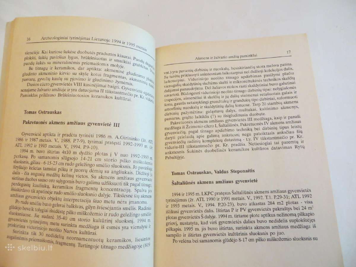 Knyga Archeologiniai tyrinėjimai Lietuvoje 1994-95 - nuotraukos Nr. 6