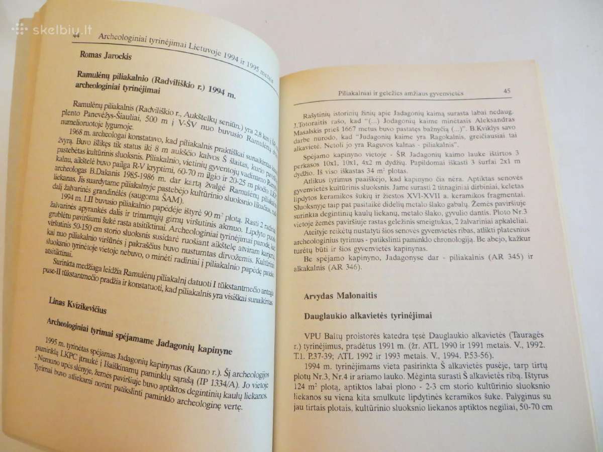 Knyga Archeologiniai tyrinėjimai Lietuvoje 1994-95 - nuotraukos Nr. 8