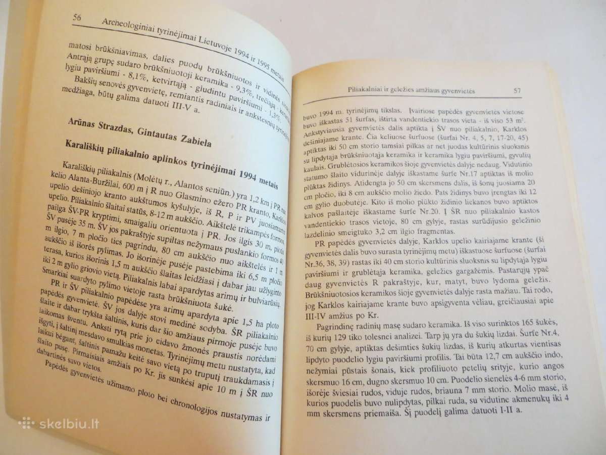 Knyga Archeologiniai tyrinėjimai Lietuvoje 1994-95 - nuotraukos Nr. 9
